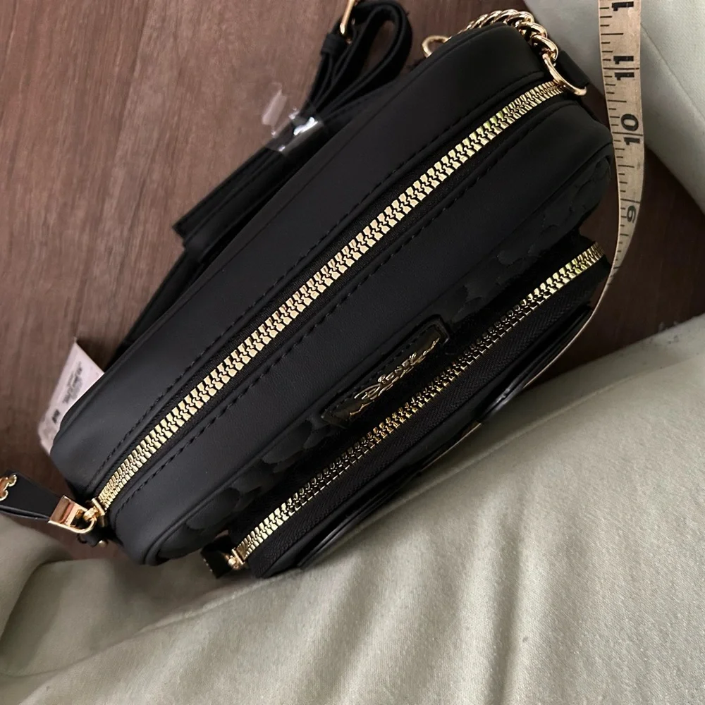 NWT Disney Mickey Mouse Black and Gold Crossbody Bag - Picture 7 of 7